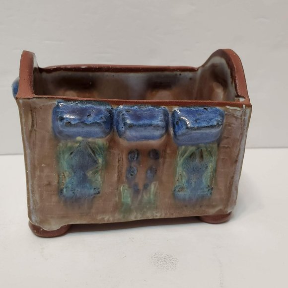 Earthworks Barbados Red Clay Ceramic Pottery Succulent Planter, Bonsai Plant Pot - Picture 4 of 11